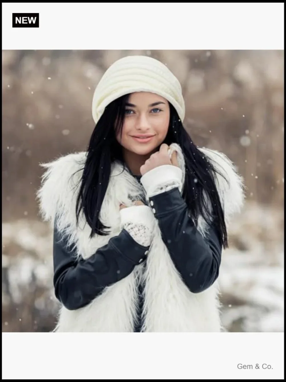 Satin Lined Knit Beanie Hat with Visor Brim Winter Warm Slouchy Newsboy Cap